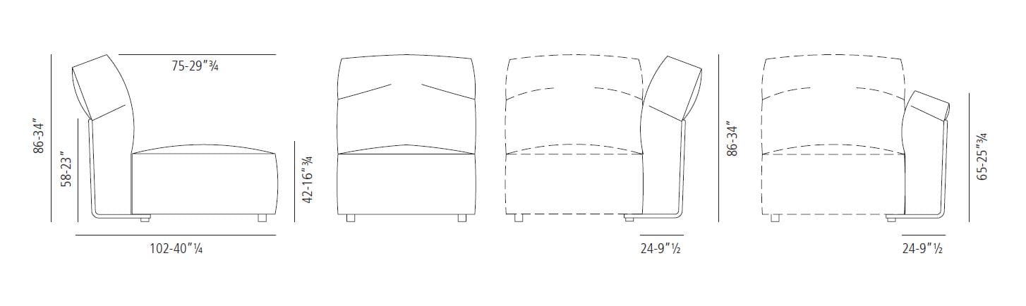 Модульный съемный диван Vibieffe Quite luxury ARCH-00074515 - Вид №16