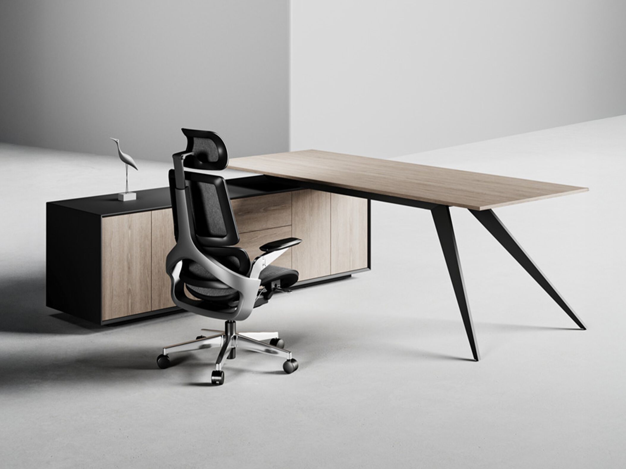 MDF направленный угловой стол с ящиками WORKSPACE Zenon ARCH-00004350