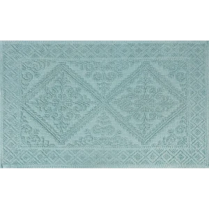 Коврик для ванной Аквалиния Vintage 50x80 см цвет голубой