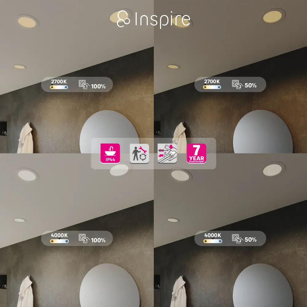 INSPIRE Extraf L - регулируемый влагозащищенный спот для настенного освещения 85323793 STLM-1412892 - Вид №3
