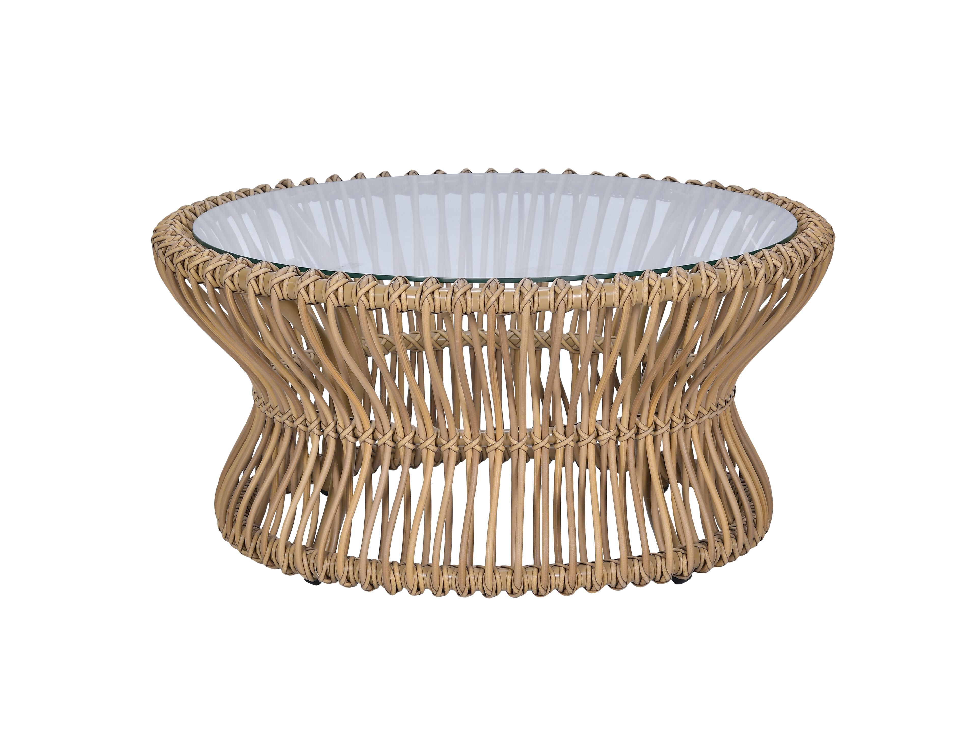 Круглый деревянный и стеклянный садовый журнальный столик cbdesign Capriccio ARCH-00140644 - Вид №22