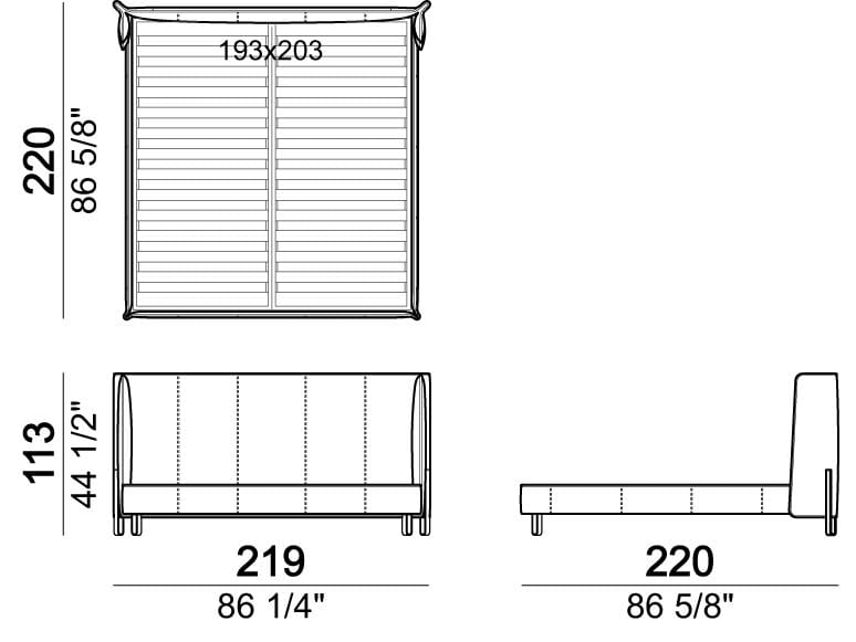 Двуспальная кровать с мягким изголовьем Arketipo BIG NIGHT ARCH-00083815 - Вид №11