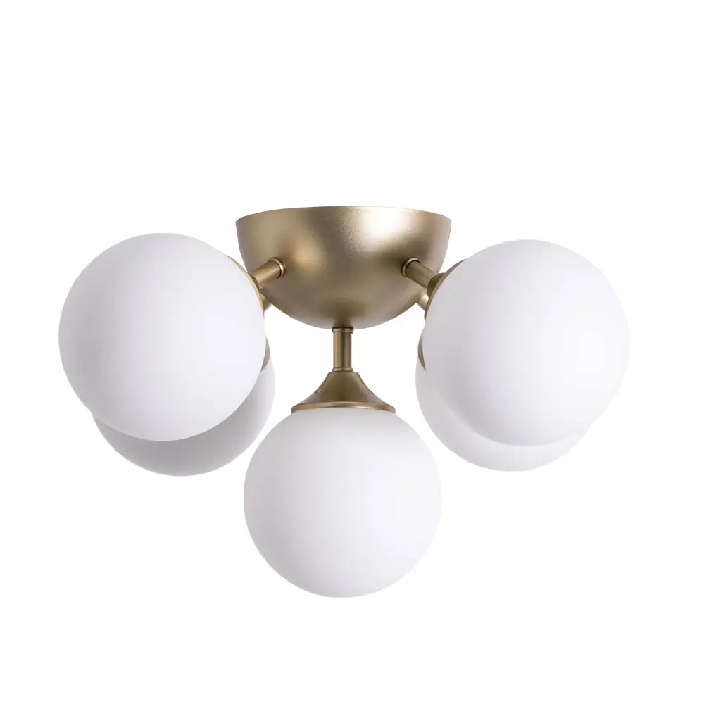 Люстра потолочная Arte Lamp Fobos, 5 ламп, 15 м², цвет золотистый STLM-2163442
