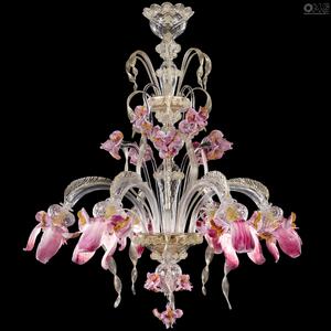 3401 ORIGINALMURANOGLASS Люстра Розовый Ирис - Luxury - муранское стекло OMG  см