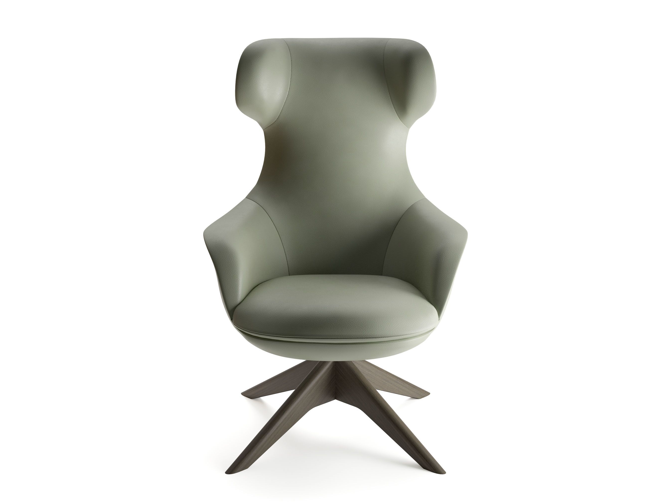 Кожаное вращающееся кресло с высокой спинкой GRUPPO FOX день Фокса ARCH-00117126