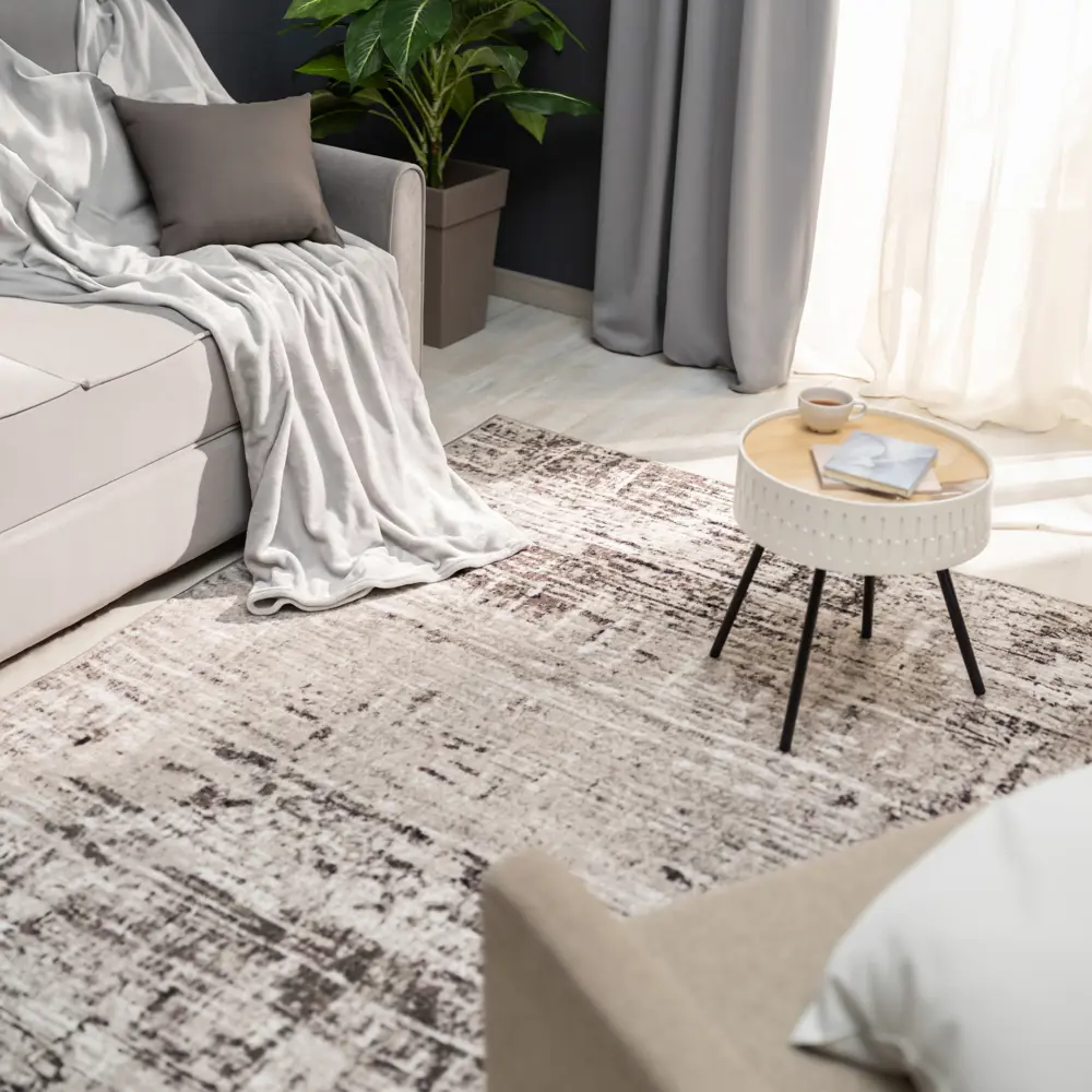 84491670 Ковер полипропилен Скай L031 80x150 см цвет серый STLM-0050585 Santreyd 