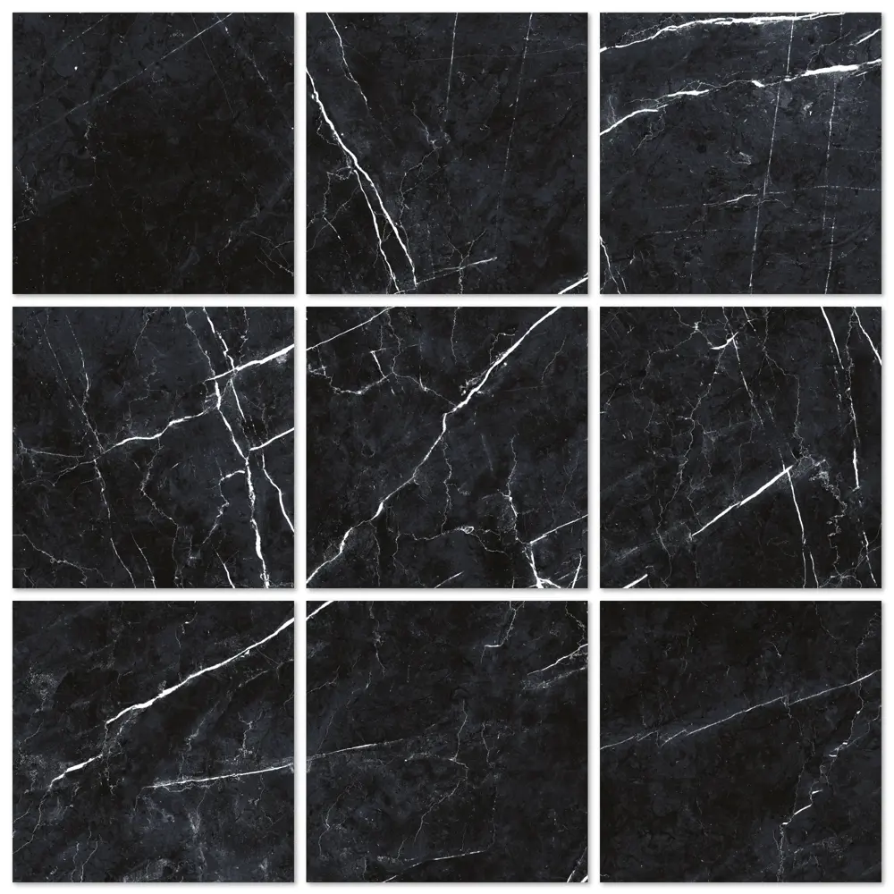 Керамогранит Kreaforta Dina с мраморным эффектом 42×42 см черный 89414198 STLM-1566489 - Вид №2