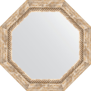 BY 3757 Зеркало в багетной раме - прованс с плетением 70 mm EVOFORM Octagon