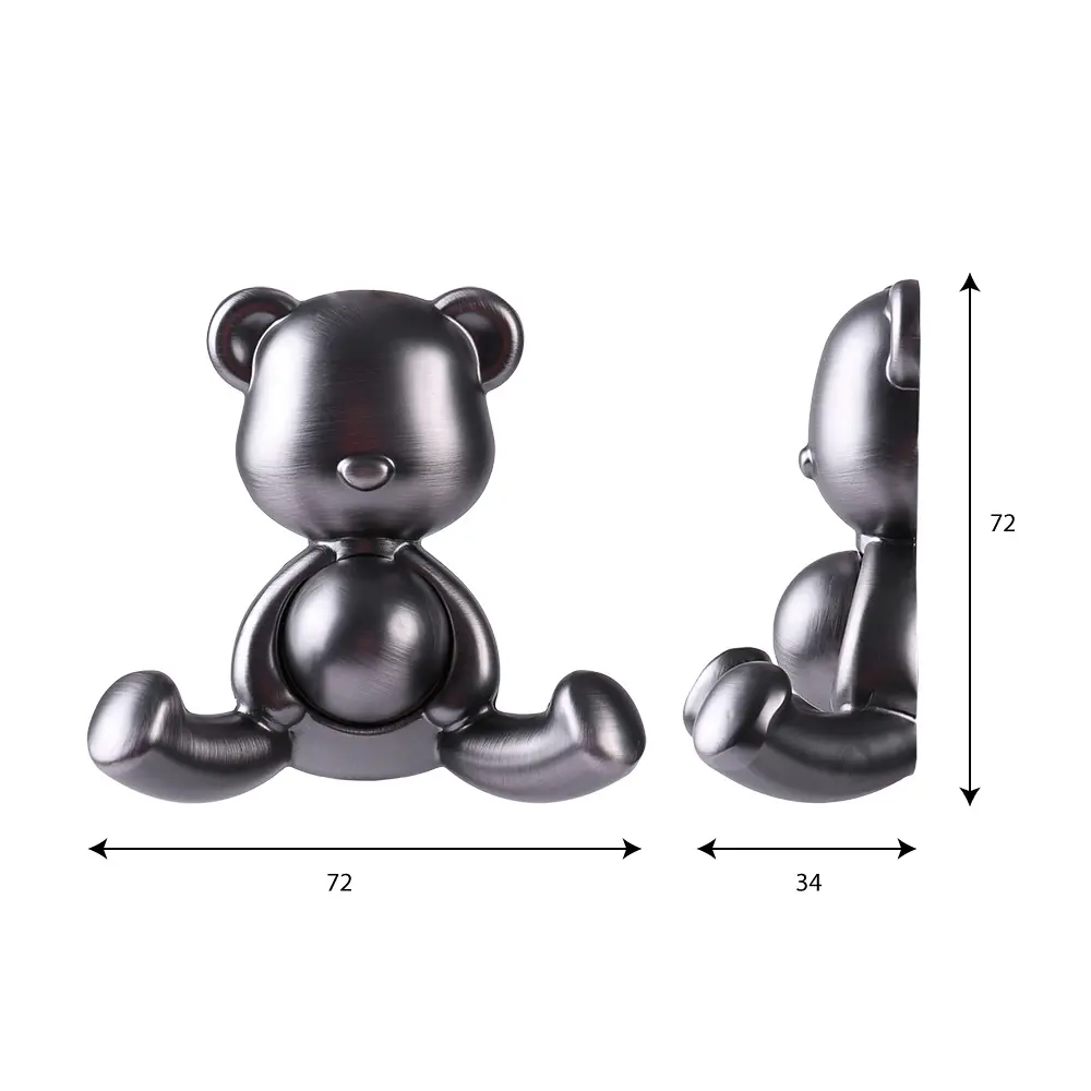 Крючок Larvij Медведь цинковый цвет графит STLM-2181135 - Вид №3