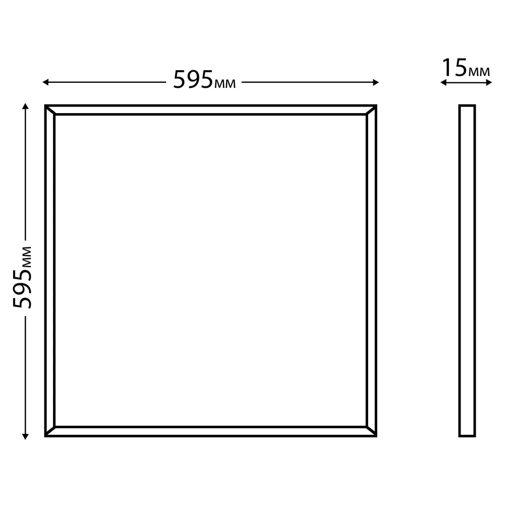 Светодиодная панель Онлайт 36 Вт 595x595 мм призма 6500 К IP20 STLM-2036976 - Вид №7