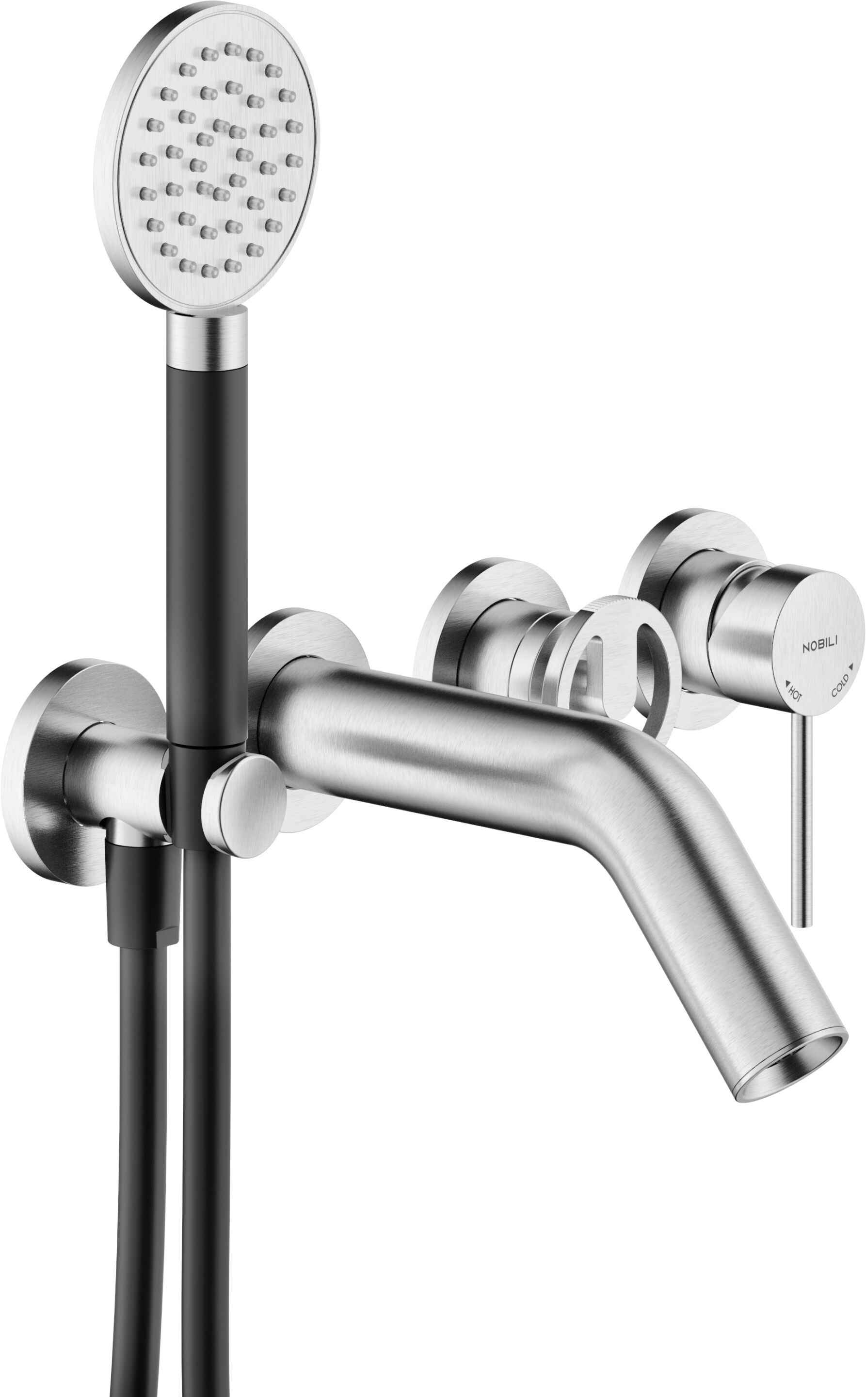 Однорычажный настенный смеситель для ванны с ручным душем Nobili Sole ARCH-00041419 - Вид №8