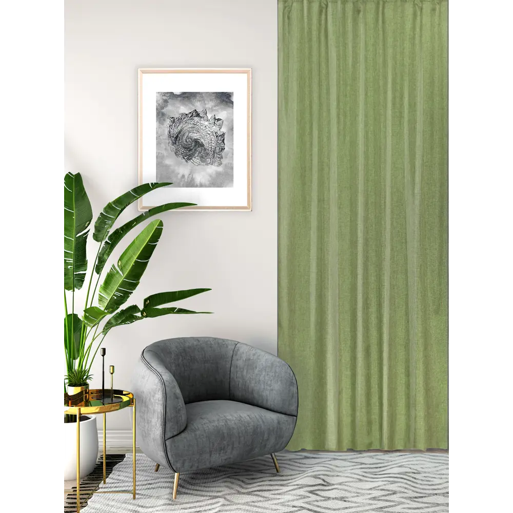 Штора на ленте Seasons Looks 140х260 см Green цвет зеленый STLM-2194532 - Вид №4