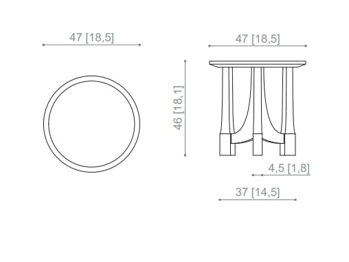 Круглый мраморный журнальный столик Kreoo CROWN ARCH-00063238 - Вид №3