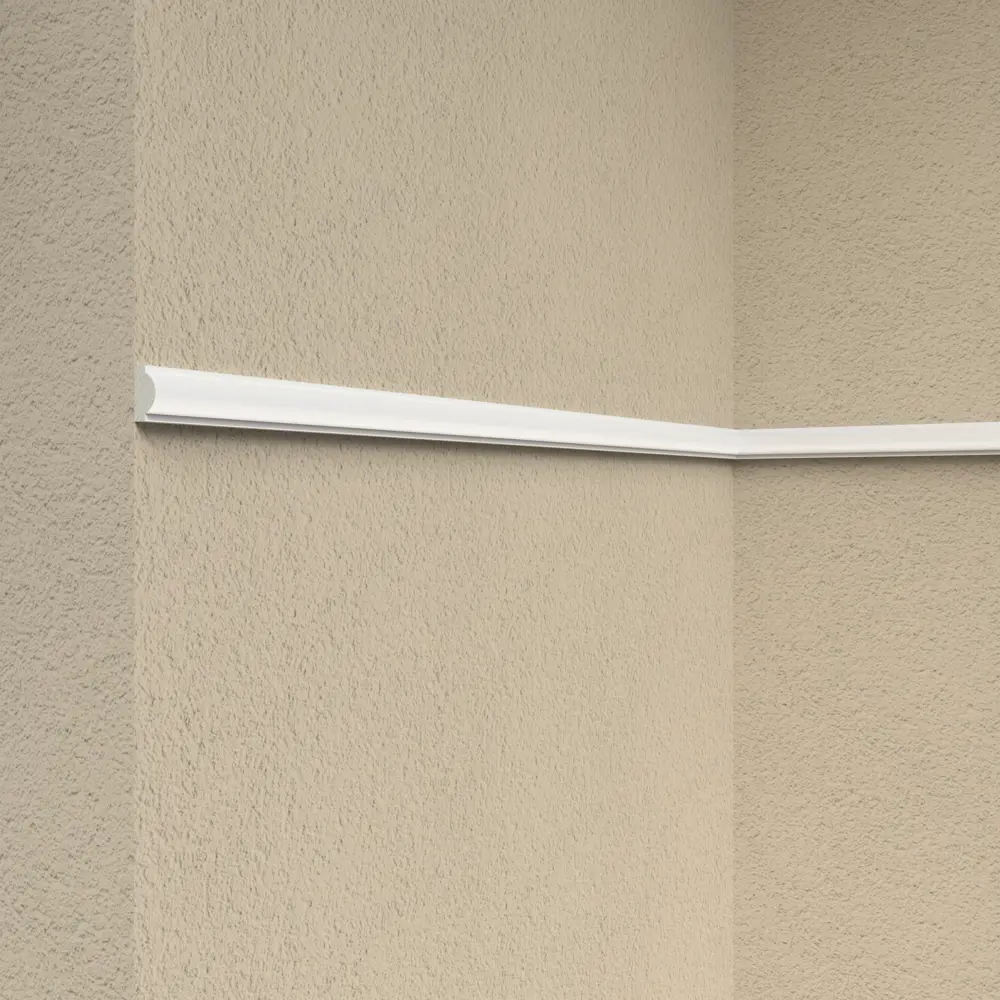 Молдинг настенный полистирол ударопрочный Format 15003D белый 8x15x2000 мм STLM-2196283