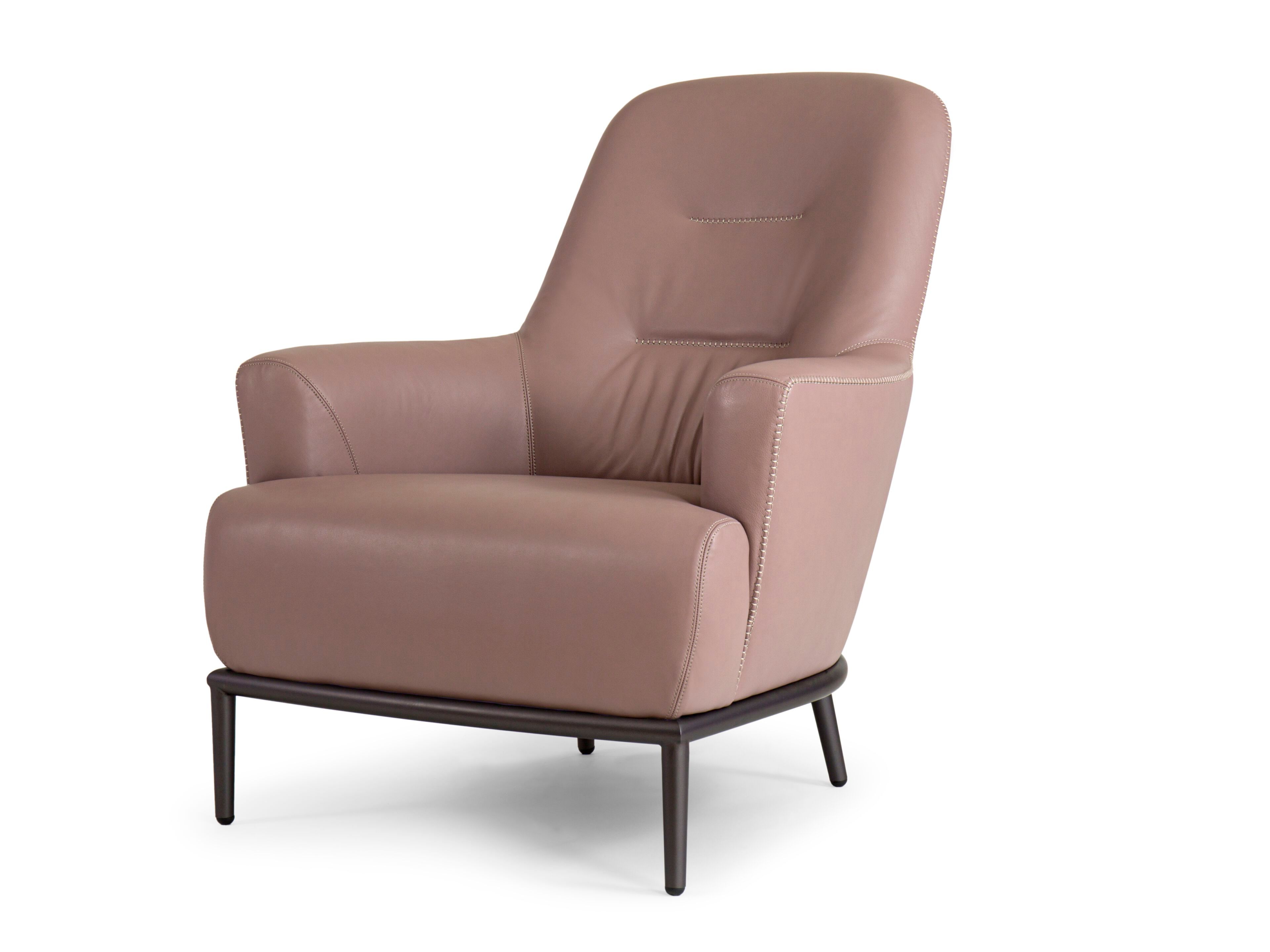 Кожаное кресло с подлокотниками Borzalino ESME ARCH-00138369