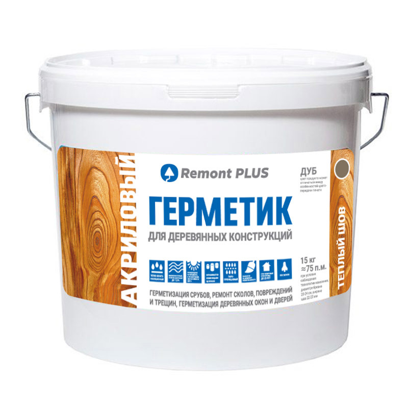 88299945 Шовный герметик для деревянных конструкций Remontplus дуб серый 10 л STLM-0077496 REMONT PLUS