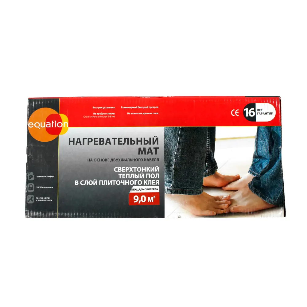 Нагревательный мат для теплого пола Equation 9 м², 1260 Вт STLM-2075225 - Вид №2