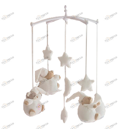 Мобиль на кроватку с музыкальным держателем "Мишки" белый COMFORTBABY  351338 Белый Santreyd 