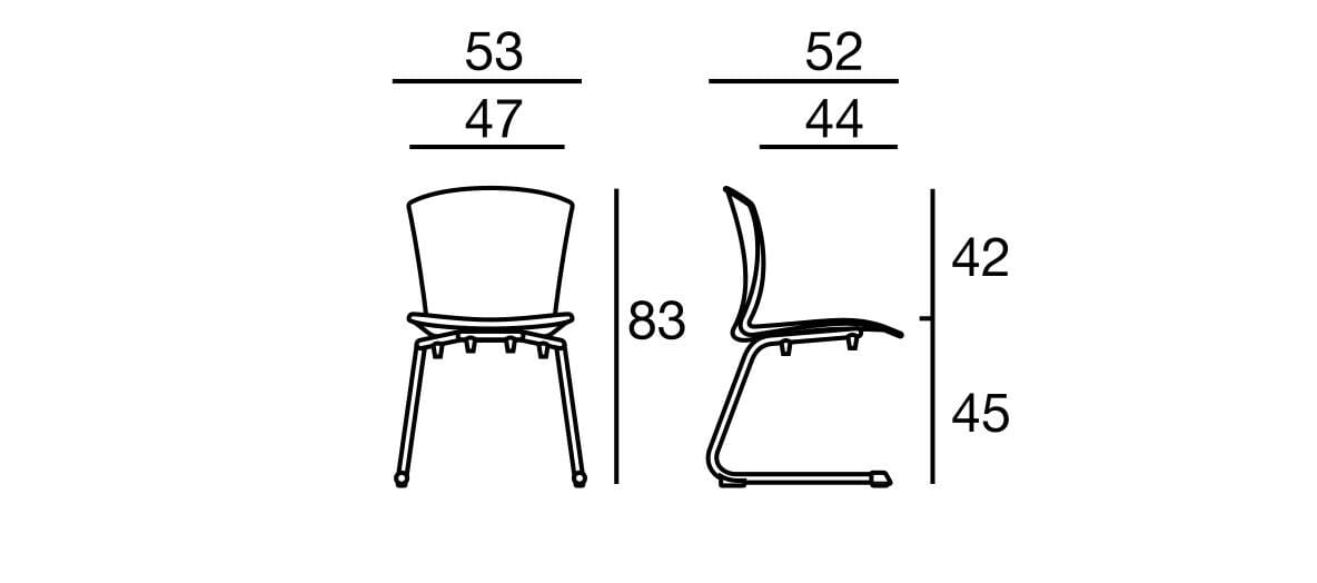 Консольный стул для залов ожидания Sesta милая ARCH-00125340 - Вид №4