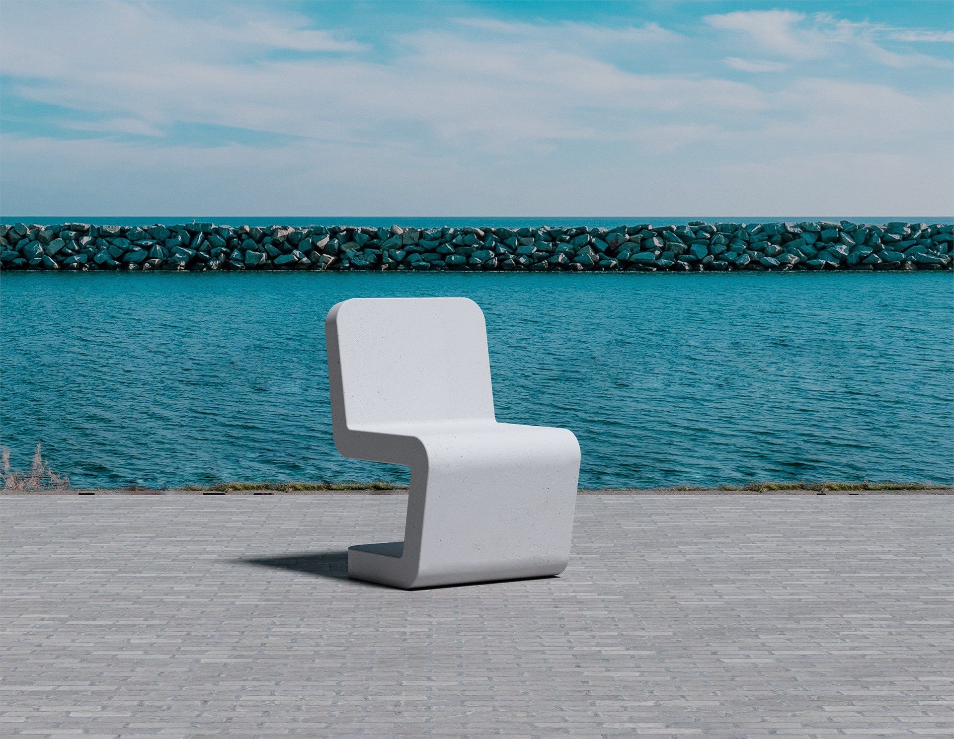 Бетонное наружное сиденье SIT Flow ARCH-00121965 - Вид №2