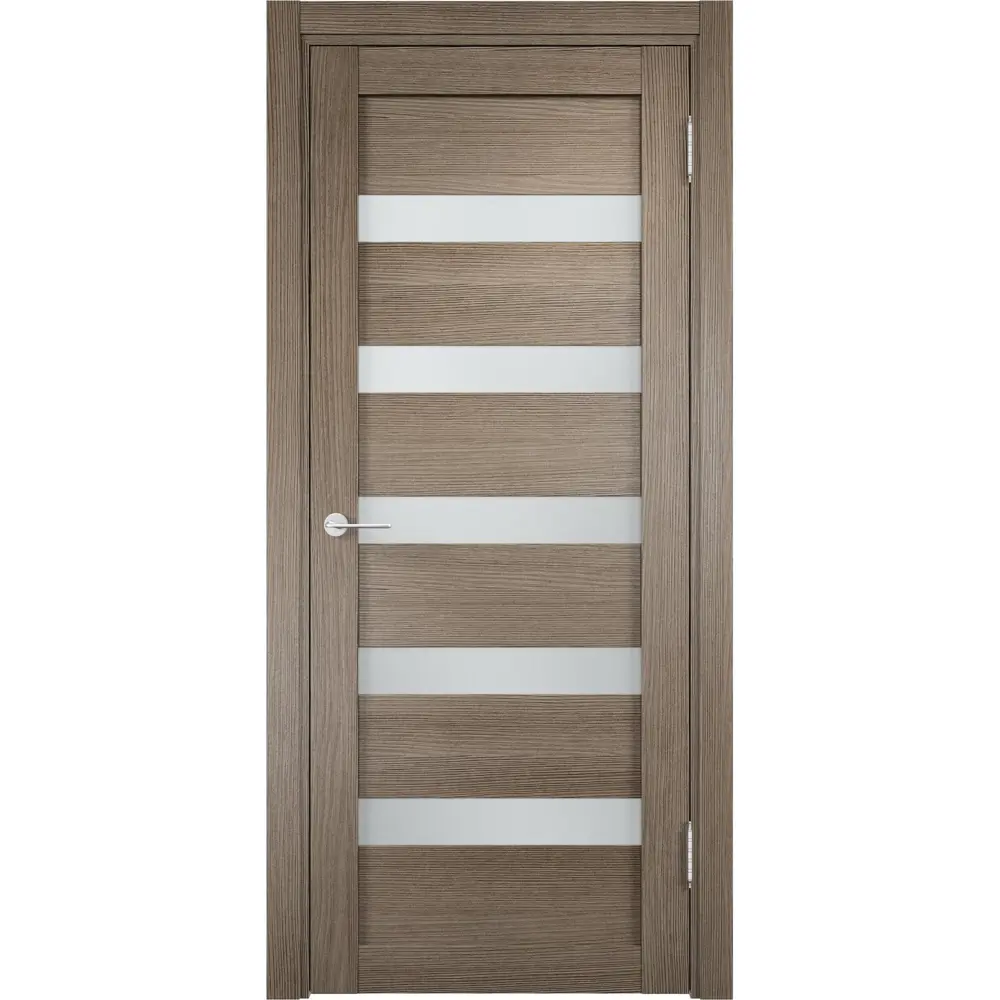 Полотно дверное остеклённое Мюнхен 90x200 см, ламинация, цвет дымчатый дуб 3D VERDA STLM-2087987