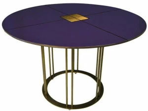 Garbarino Обеденный стол круглый лакированный Aureola Aur d110 c