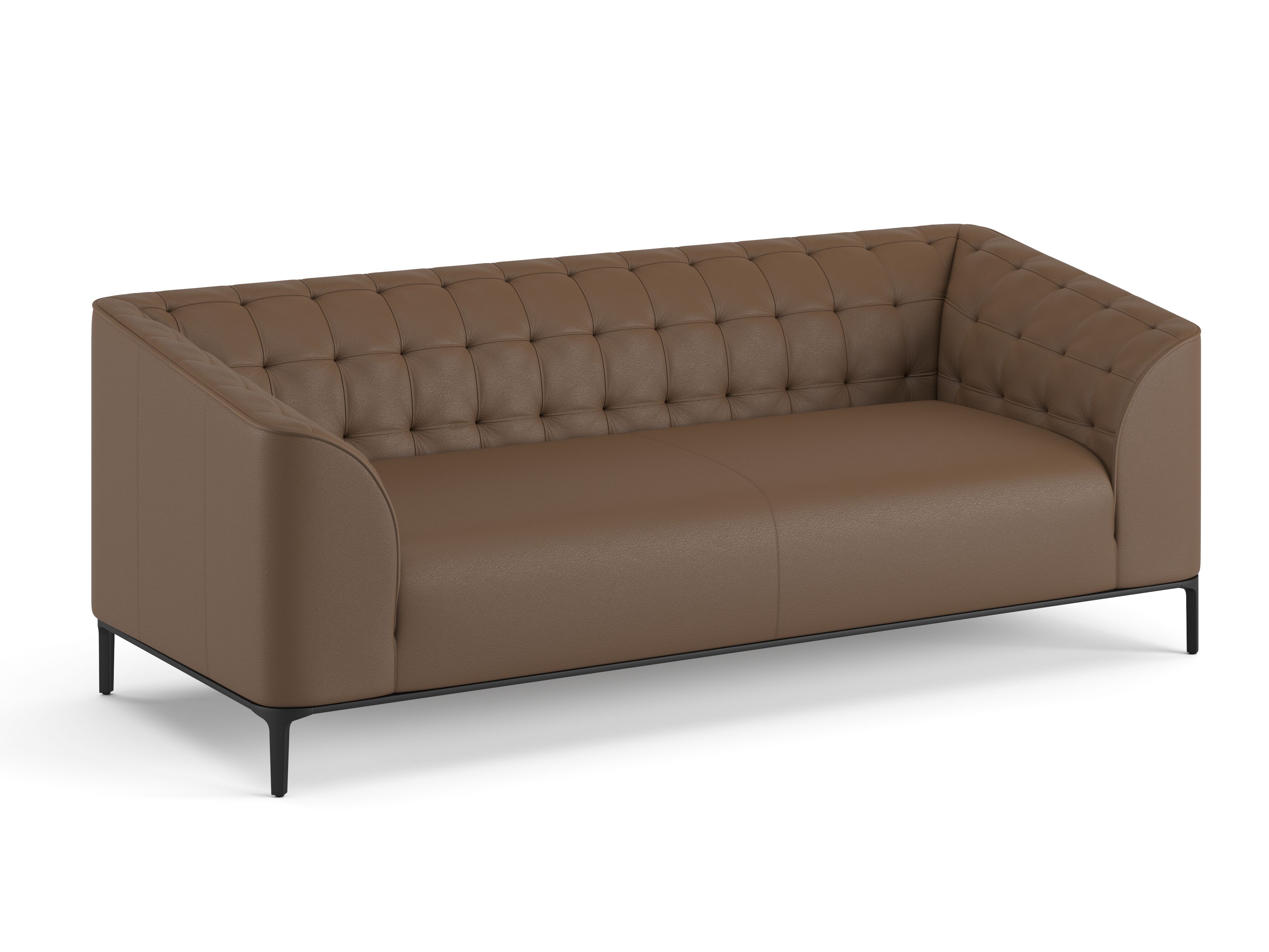 2-местный кожаный капитонный диван Ersa Земля ARCH-00123261 - Вид №1