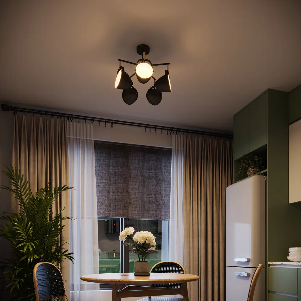 Люстра потолочная Надин, 5 ламп, 15 м², цвет серый WINK STLM-2013318 - Вид №8