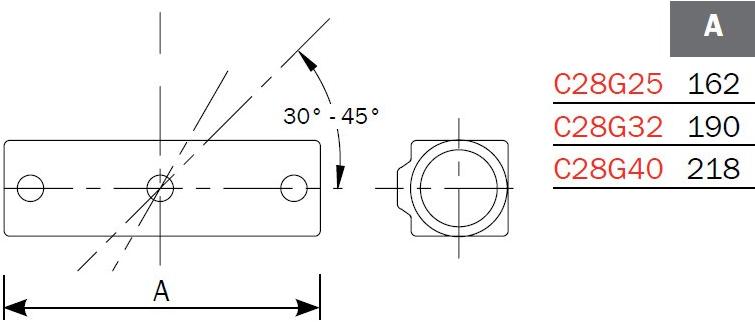 ArtSteel Регулируемая крестовина с 2-мя вставками (от 30 ° до 45 °) Fastclamp C28g25, c28g32, c28g40 Santreyd  - Вид №1