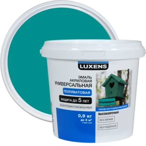 Эмаль Luxens акриловая полуматовая цвет изумрудный 0.9 кг 84587288 STLM-2099913