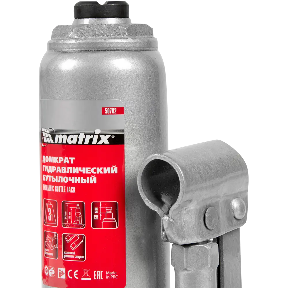Гидравлический домкрат бутылочный Matrix до 3 тонн 82202373 STLM-0021871 - Вид №2