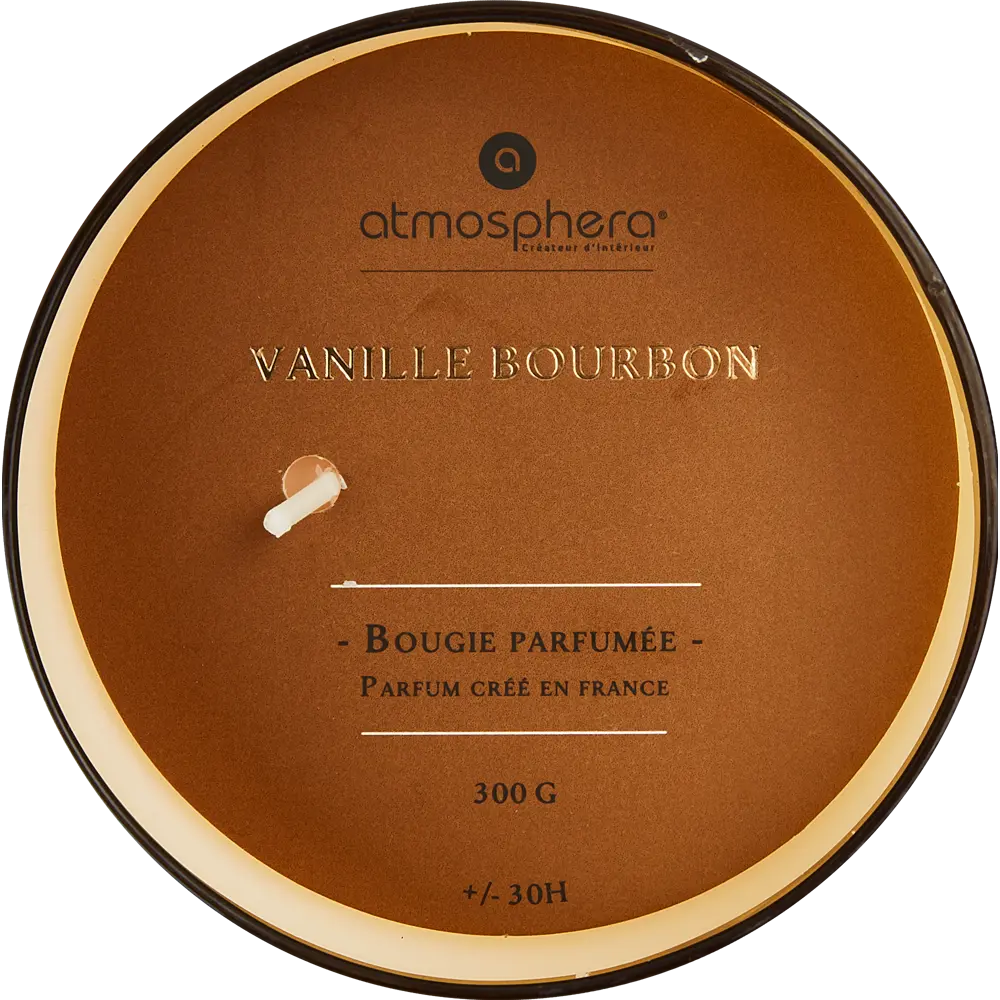 Свеча восковая ароматизированная Ваниль коричнево-белая 7.5 см 300 г Atmosphera STLM-2008151 - Вид №3