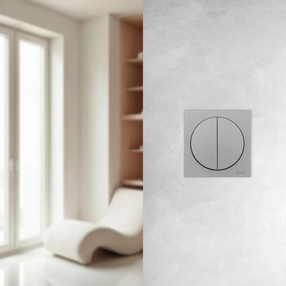 Выключатель встраиваемый Lezard Osen 2 клавиши цвет серый матовый STLM-2173032 - Вид №5