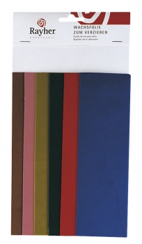 3102300 Фольга "восковая", оттенки земли, упаковка 6 цветов в ассортименте, 20x6,5 см Santreyd 