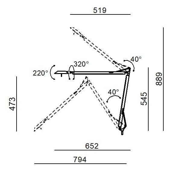 Алюминиевая настольная лампа с гибким кронштейном Stilnovo TORINO ARCH-00149350 - Вид №11