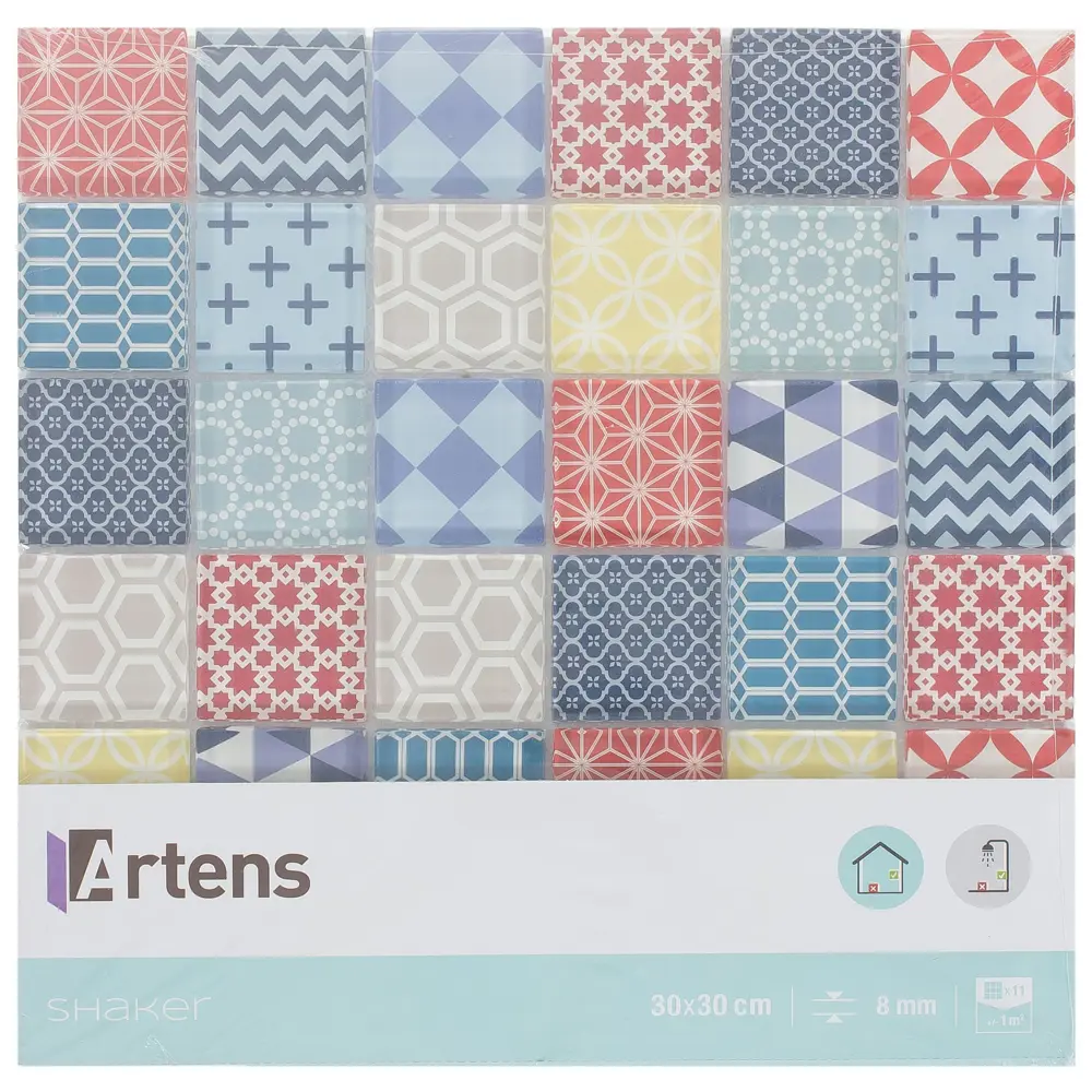 Мозаика Artens «Shaker», 30х30 см, стекло, цвет разноцветный STLM-2120565 - Вид №6
