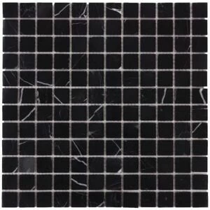 DAO-605-23-4 Nero Marquina мозаика полир 300х300 чип 23х23 (0,09м)