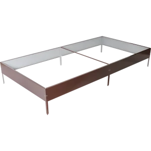 Грядка оцинкованная 2x1 м h16 см коричневый