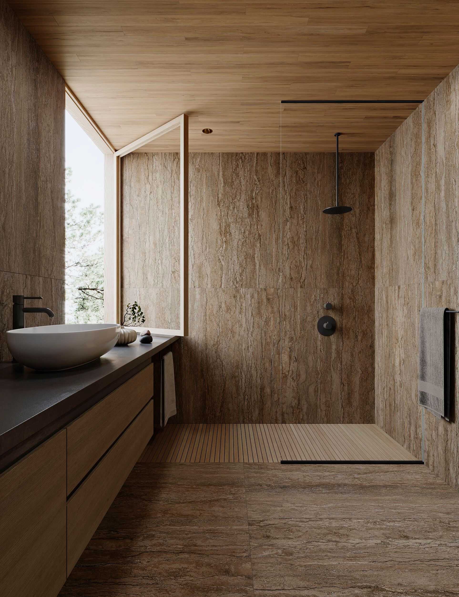 Мраморный эффект глазурованного керамогранита/напольного покрытия Gayafores TRAVERTINO ARCH-00120800