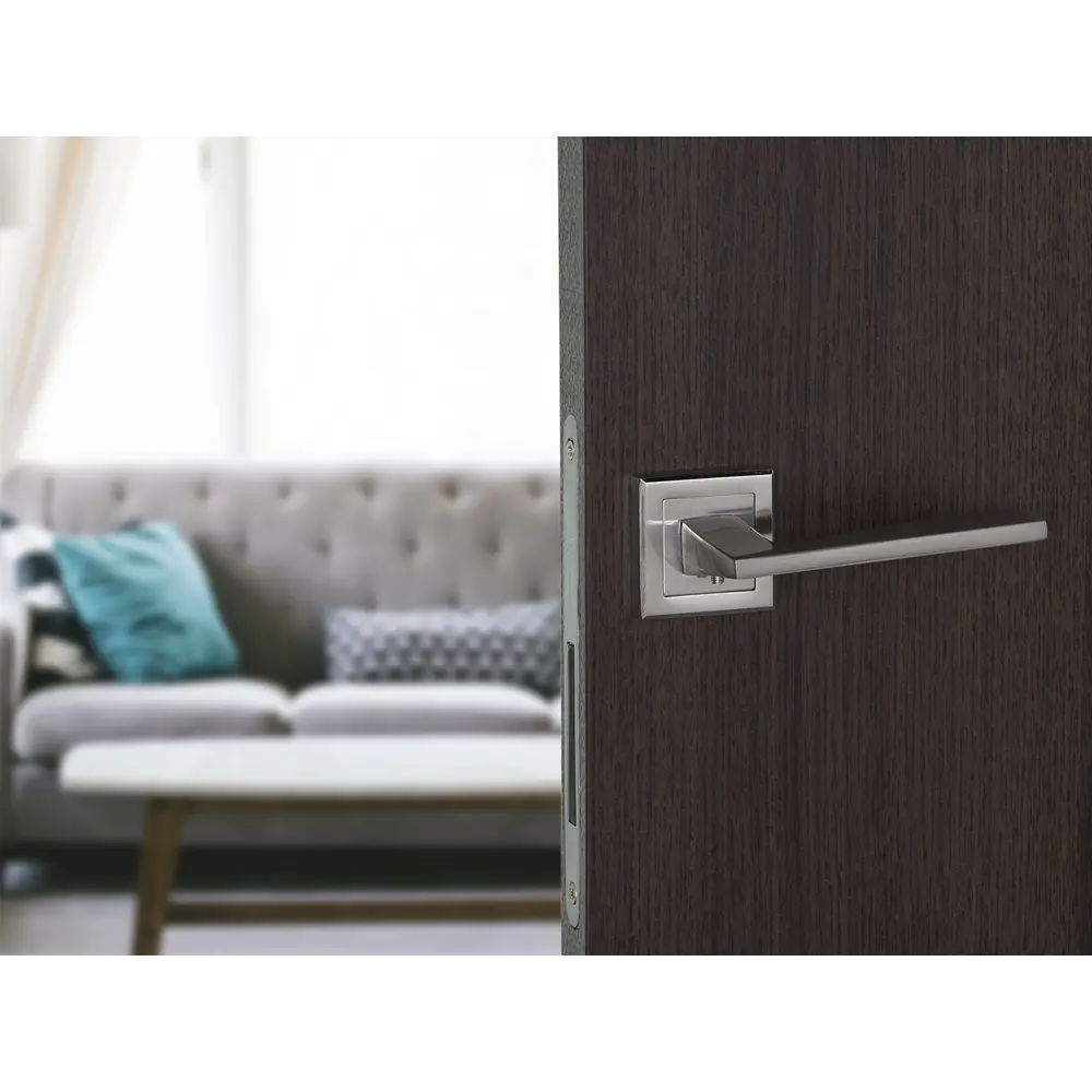 Дверная ручка на розетке Фабрика Замков A 201 SN в матовом никеле 18809844 STLM-0012933 - Вид №10