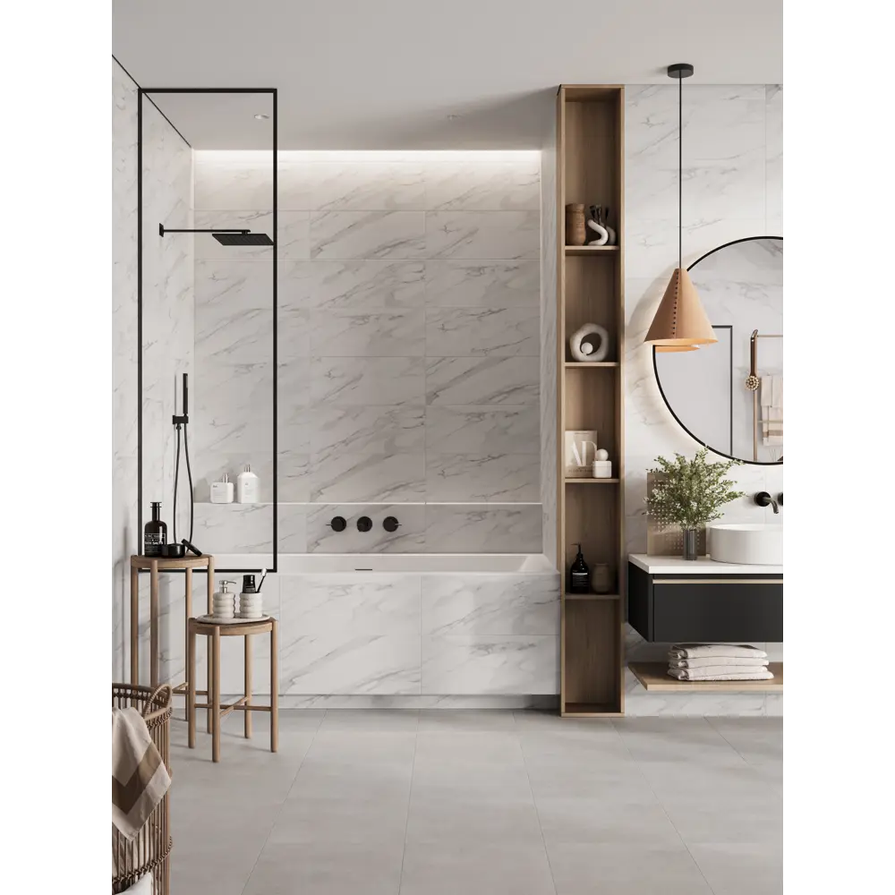 Настенная плитка Gracia Ceramica Hugo 25x60 см 1.2 м² глянцевая цвет белый STLM-2045513 - Вид №3