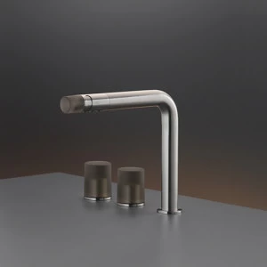 три отверстия смеситель с поворотным носиком для фонтанирует потока H. 220 мм. Цветные TechnoGel® ручки  UDT14 CEADESIGN