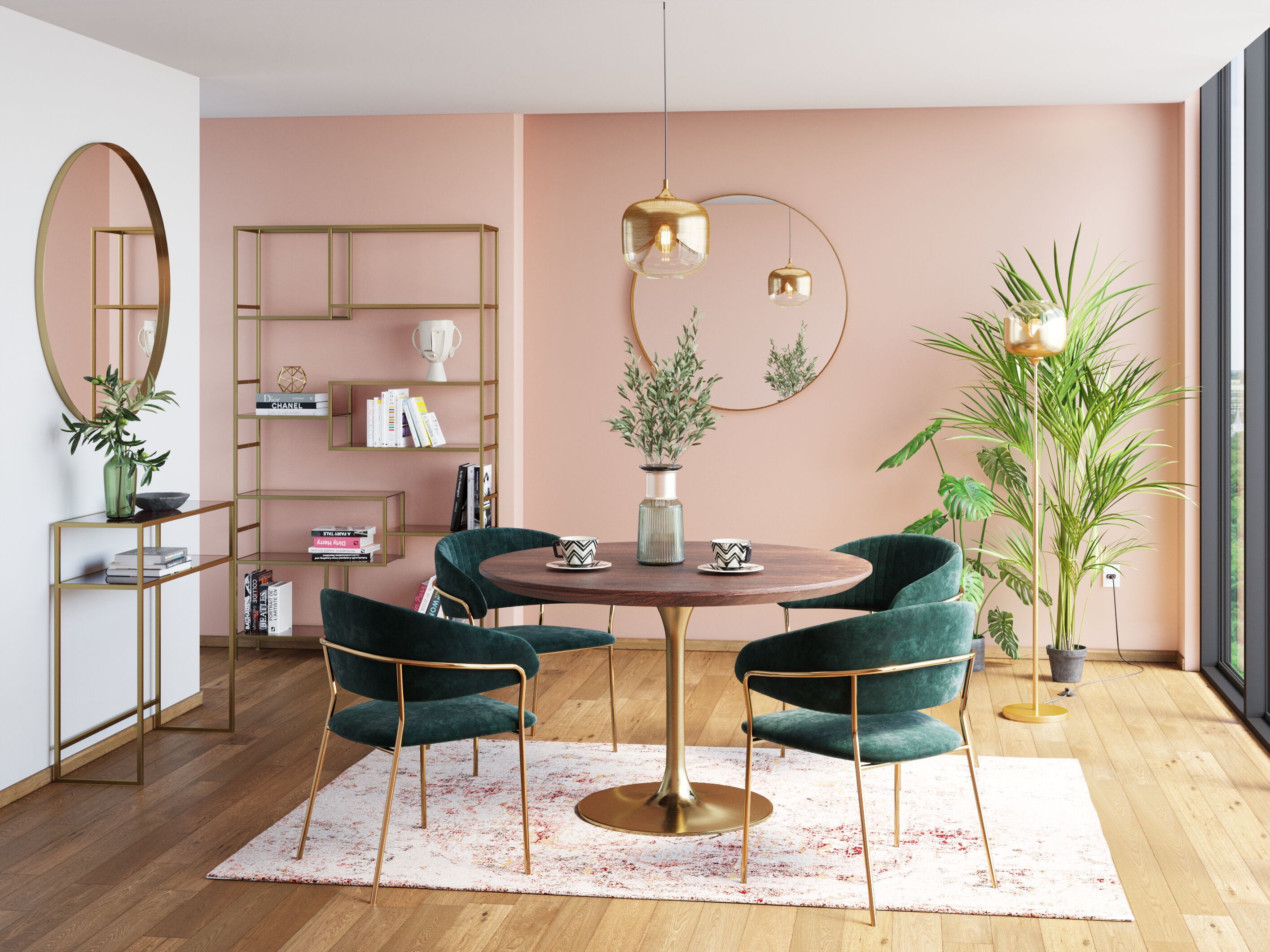 Книжный шкаф из стали и стекла KARE Design LOFT GOLD ARCH-00133220 - Вид №4