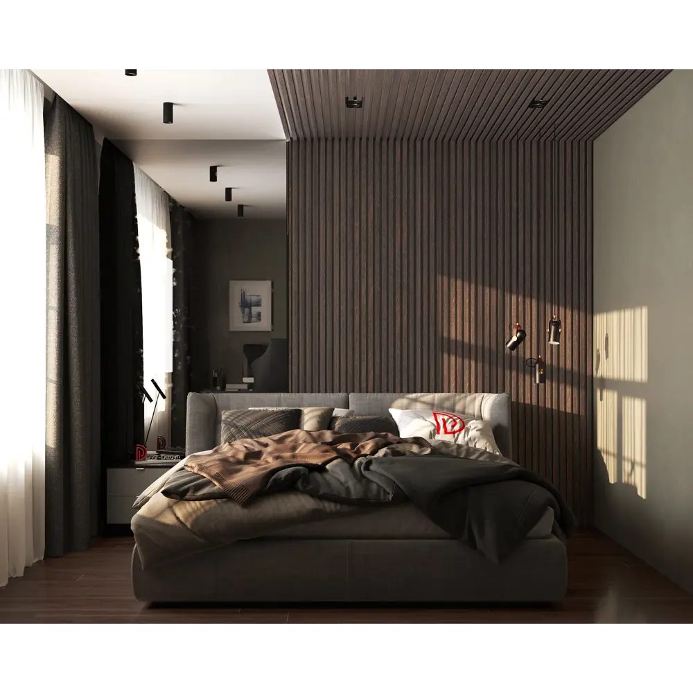 Рейка настенно-потолочная полистирол ударопрочный Decor-Dizayn 611-93 венге 20x30x3000 мм STLM-2063171 - Вид №3