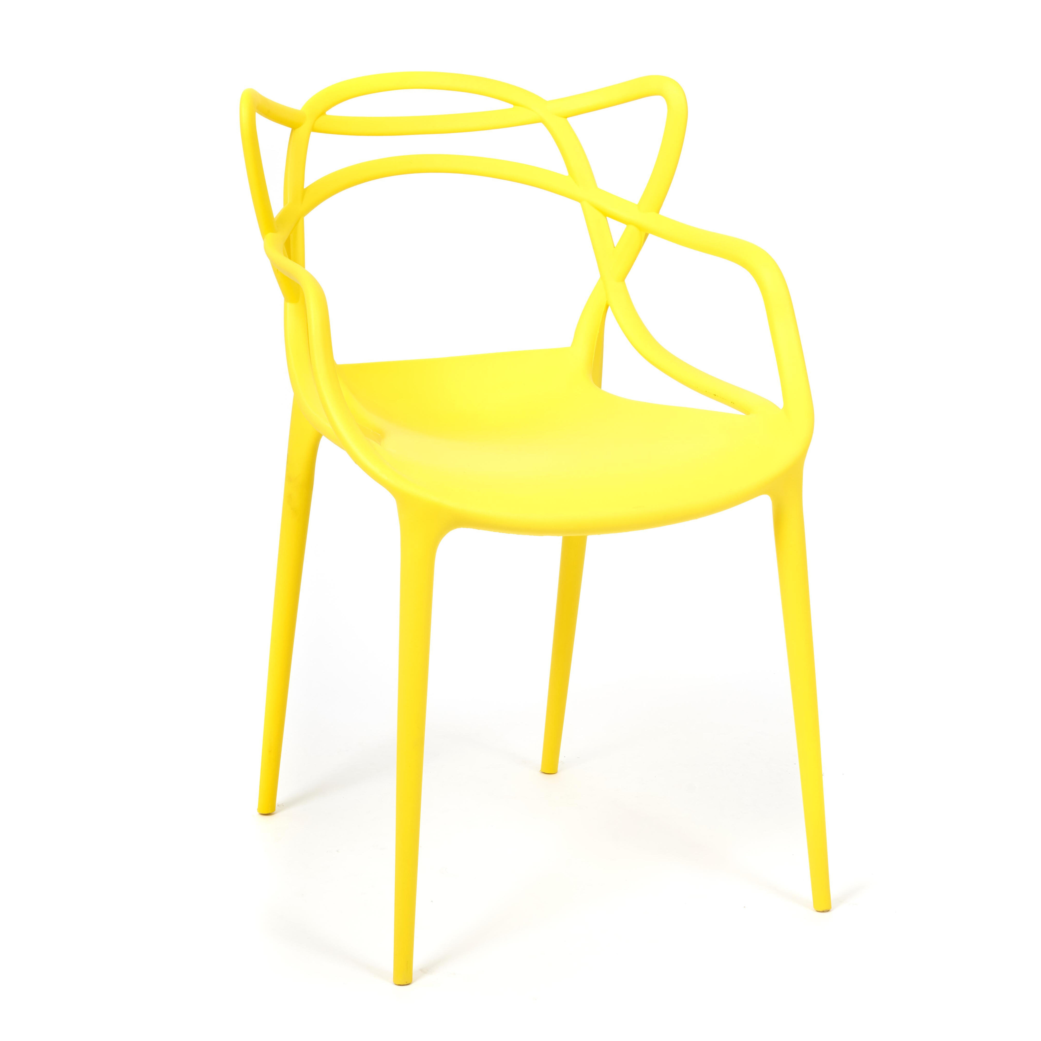 91092629 Кухонный стул Cat chair mod. 028 84х56х55 см пластик цвет желтый MODERN STLM-0480148 TETCHAIR