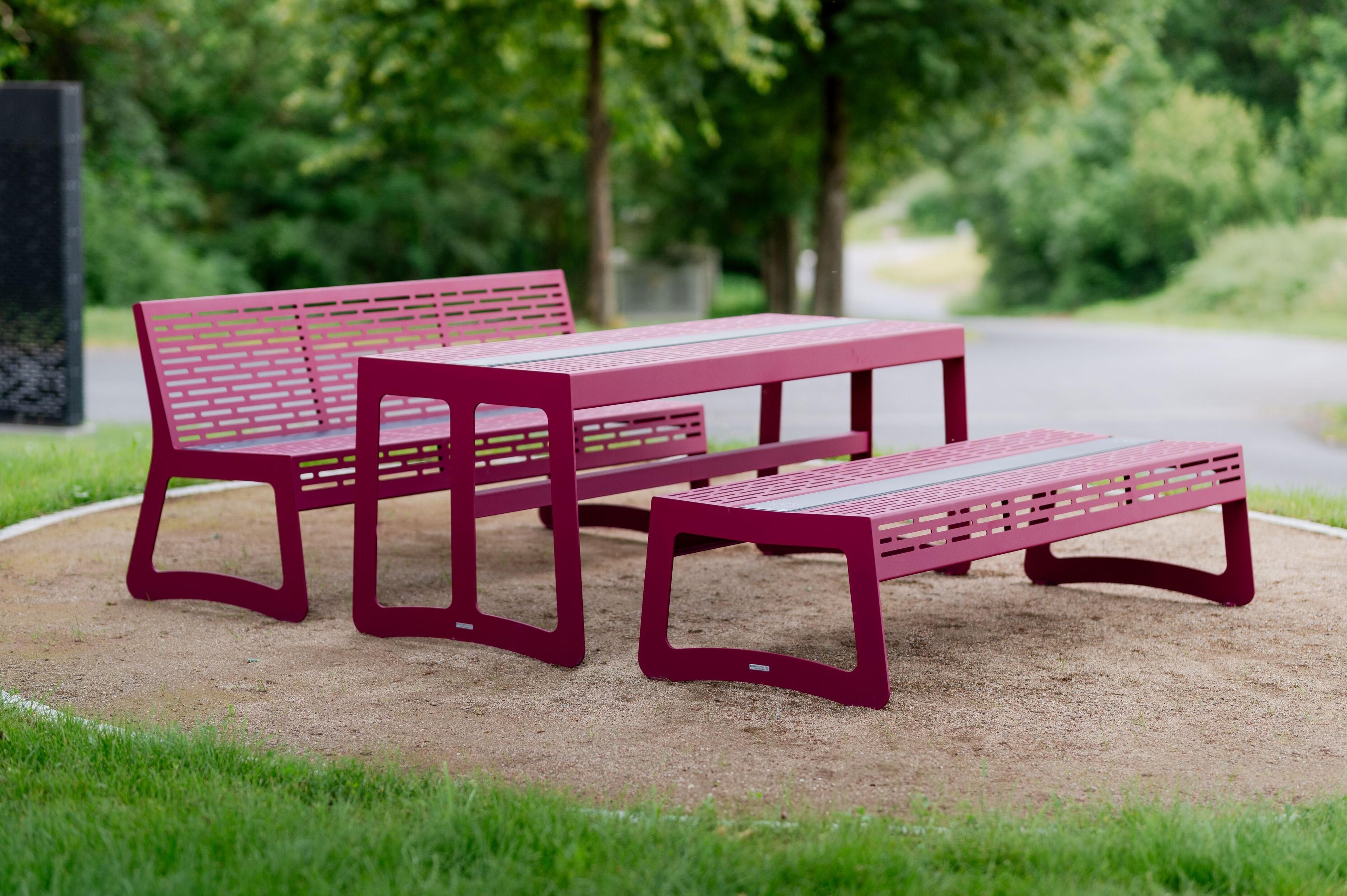 Скамья из нержавеющей стали со встроенным освещением BENKERT BANKE Chalidor ARCH-00123340 - Вид №1