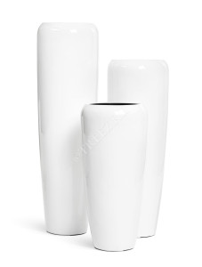 41.3320-05-036-WH-117 Кашпо  Effectory - серия Gloss - Высокий конус Design - Белый глянцевый лак Цветочная коллекция