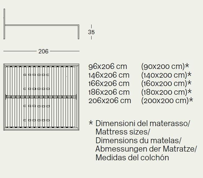 Стальная двуспальная кровать Zanotta NYX ARCH-00045124 - Вид №2