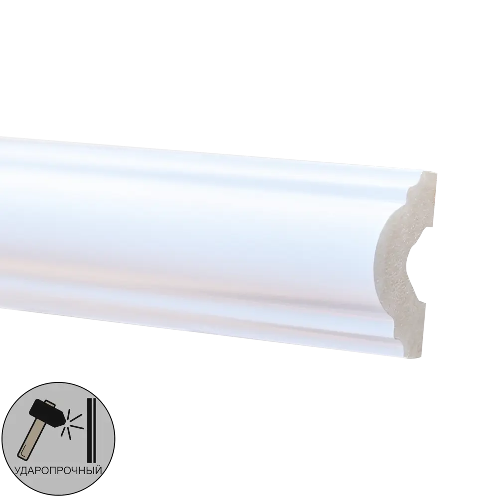 Молдинг полистирол ударопрочный Format 25001D белый 12x25x2000 мм STLM-2175434 - Вид №1