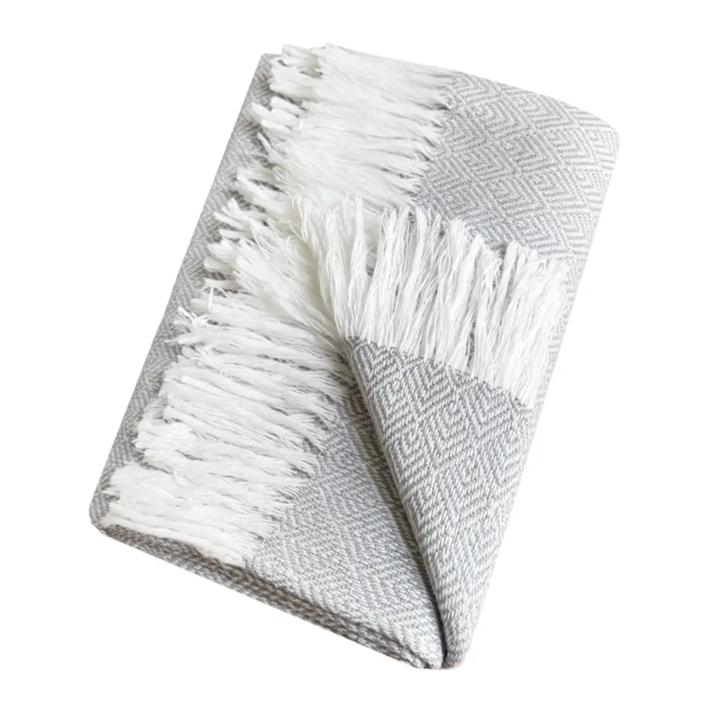 Плед Валенсия Елочка с вензельным узором 140x200 см 89426315 Santreyd STLM-1580777